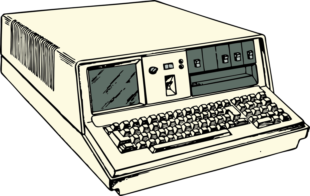 clipart starý počítač